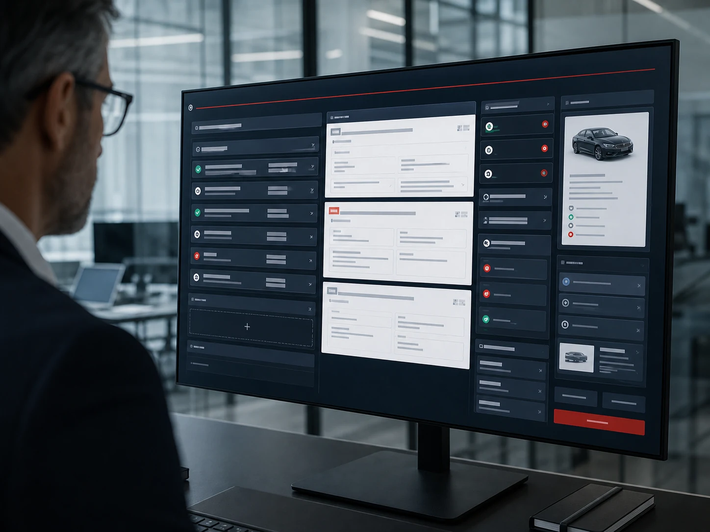 Electronic Certificate of Conformity template builder dashboard in a corporate office
